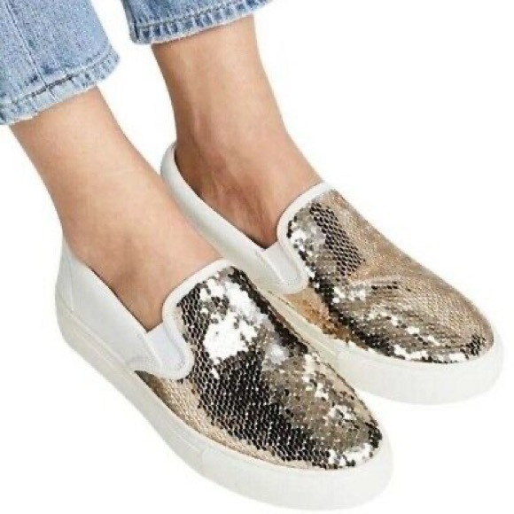 SOLD Tory Burch Metallic Sequin Women’s Slip On Shoe - Picture 1 of 11